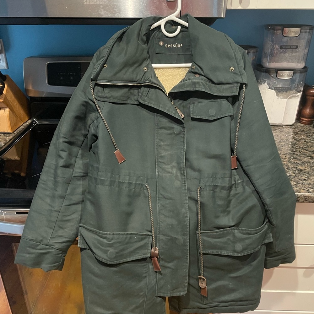 Sessùn Dark Green Parka Jacket